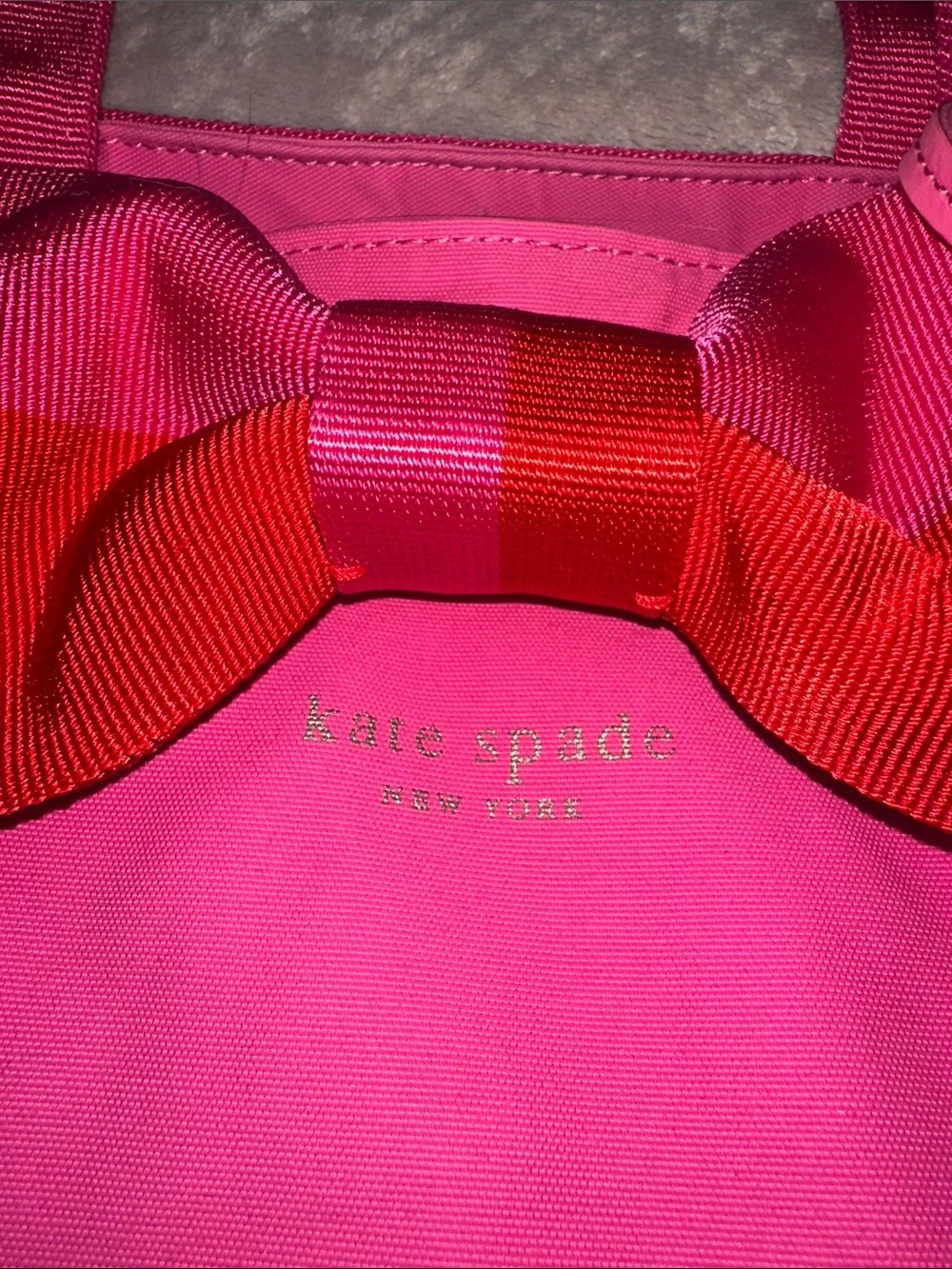 kate spade Pink Red Bow Baby Bag and Wristlet